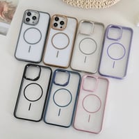 【お取り寄せ商品】iPhoneケース スマホケース iPhone16 iPhone15 透明 推し活 クリア リボン 可愛い MagSafe M7057