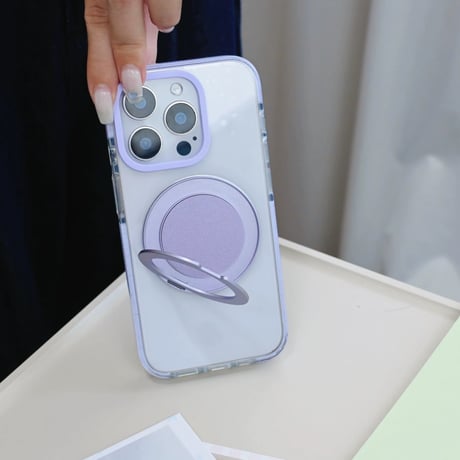 【お取り寄せ商品】iPhoneケース スマホケース iPhone16 iPhone15 iPhone14 magsafe パステル スタンド 推し活 クリア 透明 M7047
