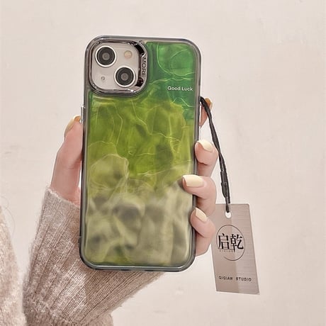 【お取り寄せ商品】iPhoneケース スマホケース iPhone15 iPhone14 水紋 グラデーション マーブル シワ感 星 オシャレ アート 韓国風 L7467