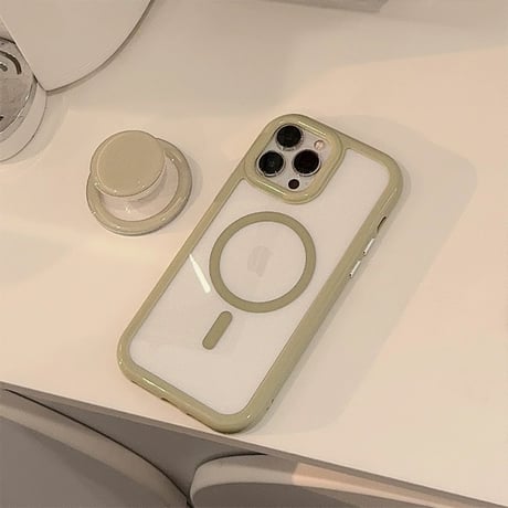 【お取り寄せ商品】iPhoneケース スマホケース iPhone15 iPhone14 クリア MagSafe 韓国 おしゃれ L8148