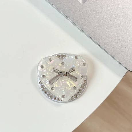【お取り寄せ商品】magsafe グリップ 磁石 韓国 リボン おしゃれ 便利 可愛い M7163