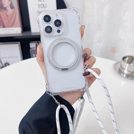 【お取り寄せ商品】iPhoneケース スマホケース iPhone16 iPhone15 iPhone14 シンプル 可愛い 韓国 ストラップ付き MagSafe L9363
