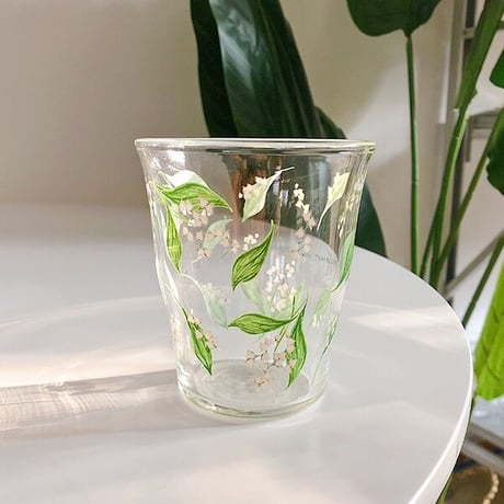 【お取り寄せ商品】グラス コップ flower フルーツ ガラスカップ ジュースグラス かわいい レトロ L4150