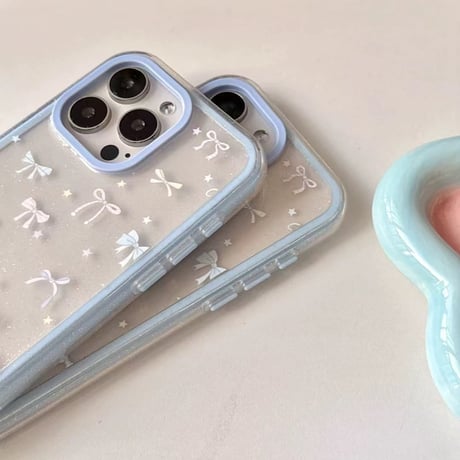 【お取り寄せ商品】iPhoneケース スマホケース iPhone16 iPhone15 iPhone14 かわいい シンプル リボン柄 L9350