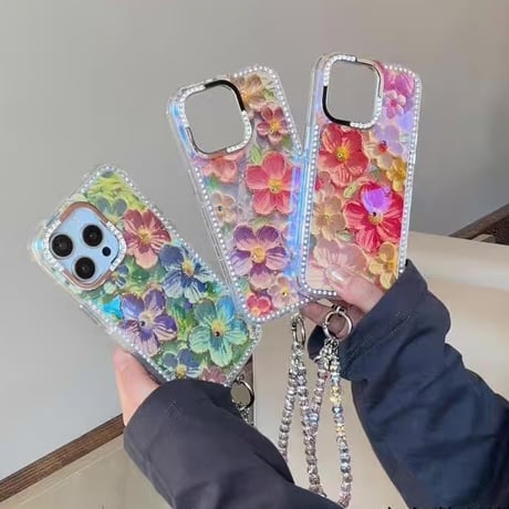 【お取り寄せ商品】iPhoneケース スマホケース iPhone16 iPhone15 iPhone14 かわいい 春 花柄 おしゃれ 韓国 L9420