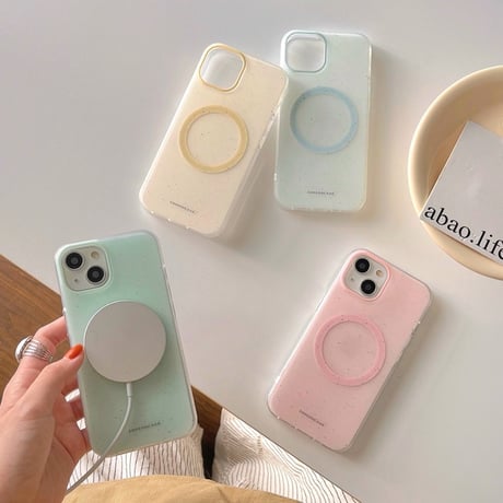 【お取り寄せ商品】iPhoneケース スマホケース iPhone16 iPhone15 iPhone14 シンプル かわいい スプラッシュインク風 MagSafe L9271
