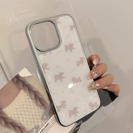 【お取り寄せ商品】iPhoneケース スマホケース iPhone16 iPhone15 iPhone14 シンプル 可愛い 韓国 犬柄 キャラクター L9358