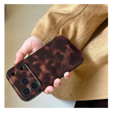 【お取り寄せ商品】iPhoneケース スマホケース iPhone17 iPhone16 iPhone15 べっ甲 ブラウン 秋冬 大人可愛い M7096