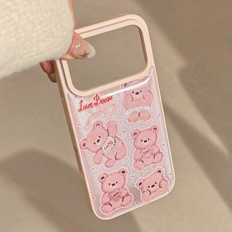 【お取り寄せ商品】iPhoneケース スマホケース iPhone17 iPhone16 iPhone15 iPhone14 韓国 可愛い くま トレンド L9360