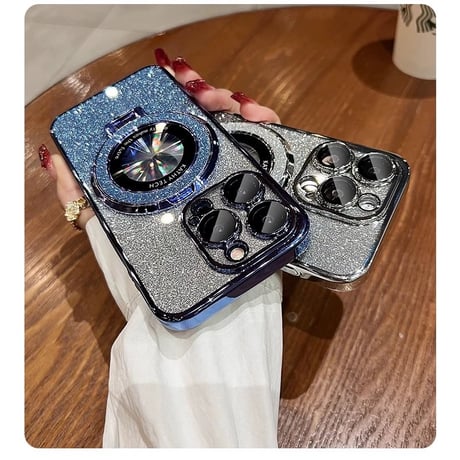 【お取り寄せ商品】iPhoneケース スマホケース iPhone15 iPhone14 ラメ インナーシート MagSafe シンプル メタリック L8229