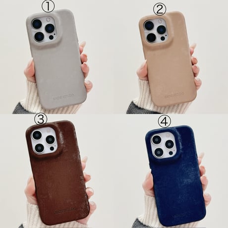 【お取り寄せ商品】iPhoneケース スマホケース iPhone16 iPhone15 iPhone14 おしゃれ ベロア L9134