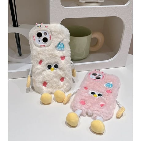 【お取り寄せ商品】iPhoneケース スマホケース iPhone16 iPhone15 iPhone14 かわいい モコモコ キャラクター L9128