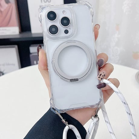 【お取り寄せ商品】iPhoneケース スマホケース iPhone16 iPhone15 iPhone14 シンプル 可愛い 韓国 ストラップ付き MagSafe L9363