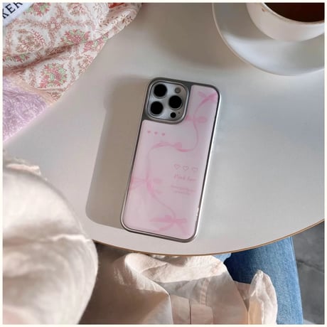 【お取り寄せ商品】iPhoneケース スマホケース iPhone16 iPhone15 iPhone14 かわいい ラブリー リボン 韓国 L9388