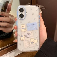 【お取り寄せ商品】iPhoneケース スマホケース iPhone17 iPhone16 iPhone15 韓国キャラ 可愛い 犬 ブルー  M7138