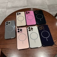 【お取り寄せ商品】iPhoneケース スマホケース iPhone16 iPhone15 iPhone14 シンプル メタリック MagSafe ワイヤレス充電 おしゃれ  L9570