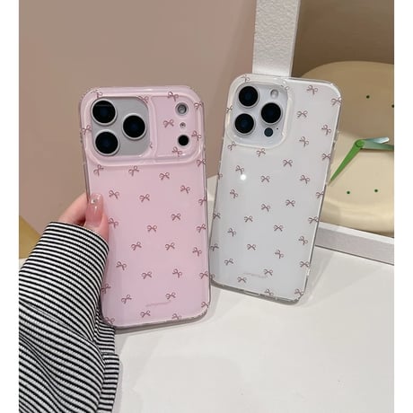 【お取り寄せ商品】iPhoneケース スマホケース iPhone17 iPhone16 iPhone15 リボン 可愛い 韓国 ホワイト ピンク M7116