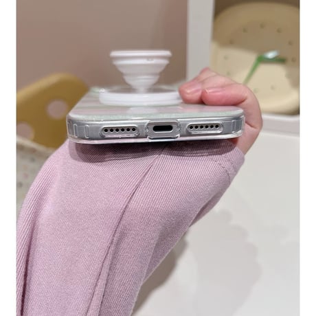 【お取り寄せ商品】iPhoneケース スマホケース iPhone17 iPhone16 iPhone15 Magsafe リボン グリップ付き 可愛い 韓国 M7166