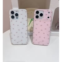【お取り寄せ商品】iPhoneケース スマホケース iPhone17 iPhone16 iPhone15 リボン 可愛い 韓国 ホワイト ピンク M7116