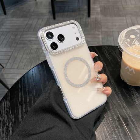 【お取り寄せ商品】iPhoneケース スマホケース iPhone17 iPhone16 iPhone15 大人可愛い magsafe シンプル ラメ M7120
