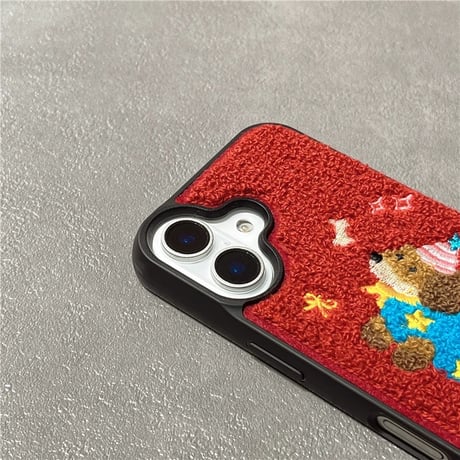 【お取り寄せ商品】iPhoneケース スマホケース iPhone16 iPhone15 iPhone14 もこもこ 犬 ドット柄 可愛い M7017