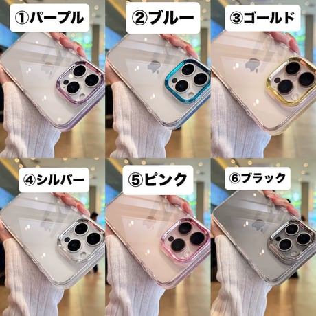 【お取り寄せ商品】iPhoneケース スマホケース iPhone16 iPhone15 iPhone14 クリアケース メタルフレーム サイド ラメ L9844