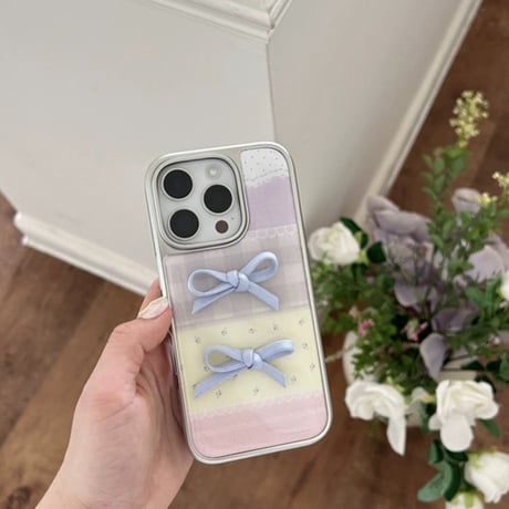 【お取り寄せ商品】iPhoneケース スマホケース iPhone16 iPhone15 iPhone14 かわいい 女子 韓国 春 リボン L9393
