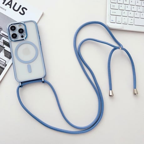 【お取り寄せ商品】iPhoneケース スマホケース iPhone16 iPhone15 iPhone14 シンプル 可愛い 韓国 ショルダーストラップ MagSafe L9362