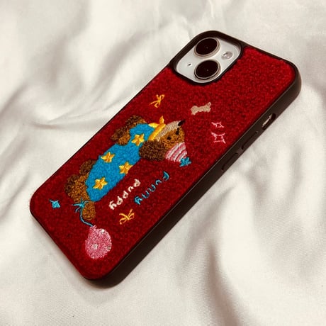 【お取り寄せ商品】iPhoneケース スマホケース iPhone16 iPhone15 iPhone14 もこもこ 犬 ドット柄 可愛い M7017