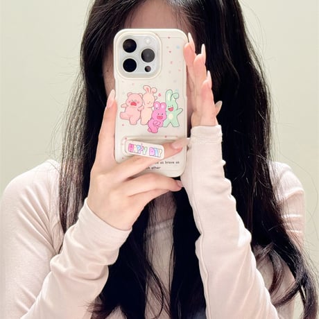 【お取り寄せ商品】iPhoneケース スマホケース iPhone15 iPhone14 かわいい キャラクター スタンド L9018
