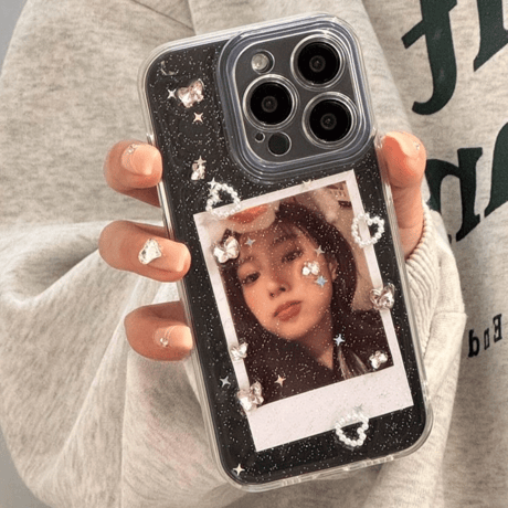 【お取り寄せ商品】iPhoneケース スマホケース iPhone15 iPhone14 透明 クリア グリッター ハート ラインストーン バタフライ シンプル カスタム 推し活 L7858