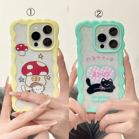 【お取り寄せ商品】iPhoneケース スマホケース iPhone15 iPhone14 モコモコ キャラクター 2パターン L8931