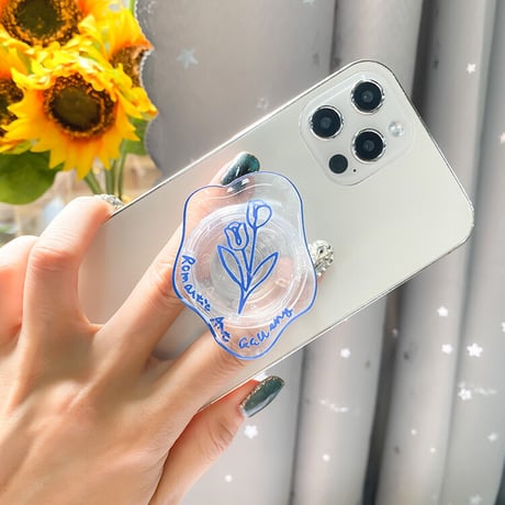 【お取り寄せ商品】iPhone グリップ 花 落下防止 L5613