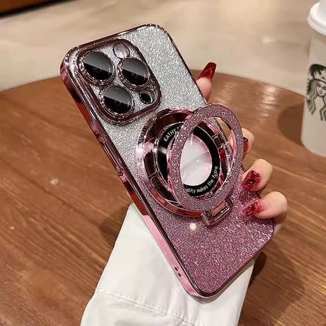 【お取り寄せ商品】iPhoneケース スマホケース iPhone15 iPhone14 ラメ インナーシート MagSafe シンプル メタリック L8229
