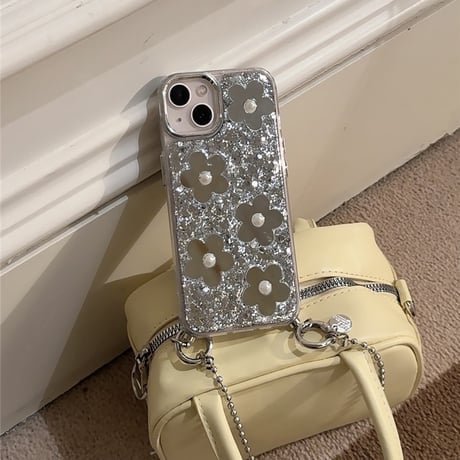 【お取り寄せ商品】iPhoneケース スマホケース iPhone15 iPhone14 デイジー ミラー キラキラ L8252