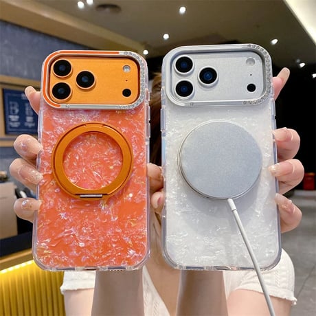 【お取り寄せ商品】iPhoneケース スマホケース iPhone17 iPhone16 iPhone15 iPhone14 magsafe シェル スタンド機能 ストーン M7145