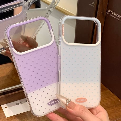 【お取り寄せ商品】iPhoneケース スマホケース iPhone17 iPhone16 iPhone15 ハート ドット シンプル 可愛い 韓国 M7083