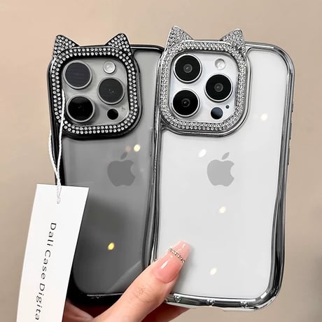 【お取り寄せ商品】iPhoneケース スマホケース iPhone15 iPhone14 猫耳 カメラ フレーム L8921