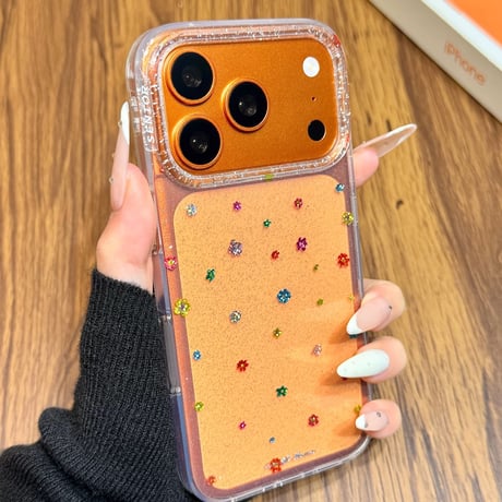 【お取り寄せ商品】iPhoneケース スマホケース iPhone17 iPhone16 iPhone15 花柄 ラメ カラフル 韓国っぽ M7169