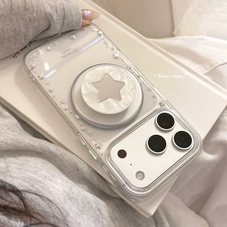 【お取り寄せ商品】iPhoneケース スマホケース iPhone17 iPhone16 iPhone15 星 シンプル クリア magsafe M7184