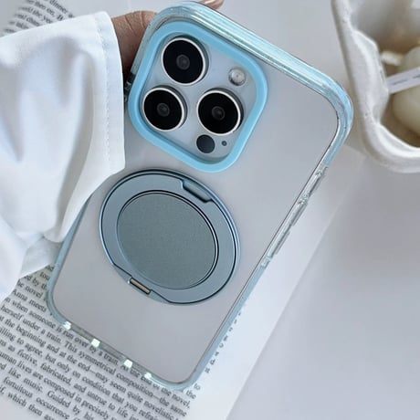 【お取り寄せ商品】iPhoneケース スマホケース iPhone16 iPhone15 iPhone14 magsafe パステル スタンド 推し活 クリア 透明 M7047
