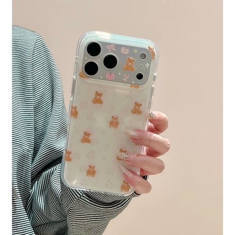 【お取り寄せ商品】iPhoneケース スマホケース iPhone17 iPhone16 iPhone15 韓国 クマ 可愛い M7151