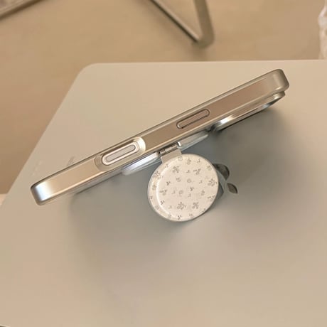 【お取り寄せ商品】iPhoneケース スマホケース iPhone17 iPhone16 iPhone15 花柄 magsafe グリップ付き スタンド 可愛い M7187