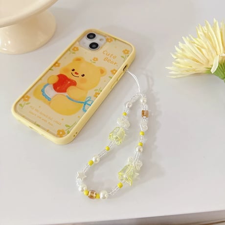 【お取り寄せ商品】リボン ストラップ 可愛い ガーリー パール チューリップ M7035