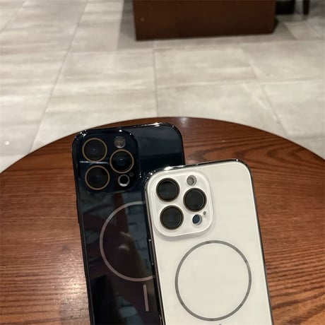 【お取り寄せ商品】iPhoneケース スマホケース iPhone16 iPhone15 iPhone14 シンプル メタリック MagSafe ワイヤレス充電 おしゃれ  L9570