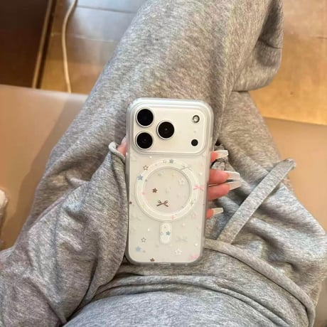 【お取り寄せ商品】iPhoneケース スマホケース iPhone17 iPhone16 iPhone15 iPhone14 可愛い リボン magsafe クリア  L9824