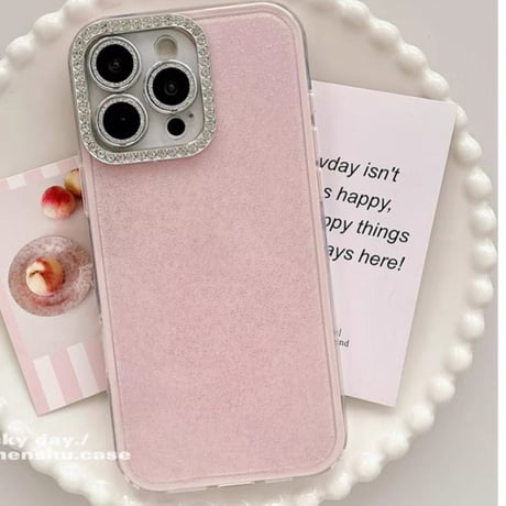 【お取り寄せ商品】iPhoneケース スマホケース iPhone16 iPhone15 可愛い ストーン ラメ パステルカラー シンプル L9426