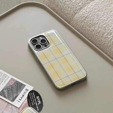 【お取り寄せ商品】iPhoneケース スマホケース iPhone16 iPhone15 iPhone14 大人可愛い 春 チェック柄 L9396
