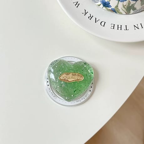 【お取り寄せ商品】グリップ ラメ ハート mag safe 大人女子 落下防止 マグセーフグリップ ラメ M7088