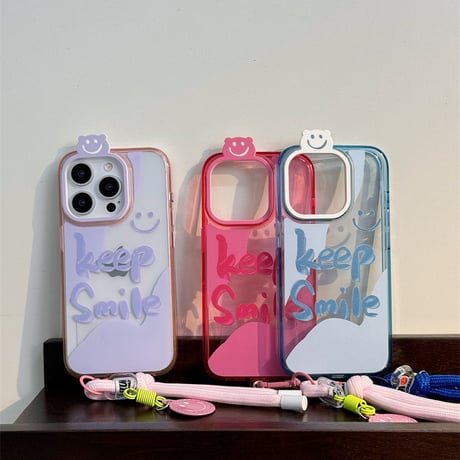【お取り寄せ商品】iPhoneケース スマホケース iPhone14 keep Smile キャラクター L8945